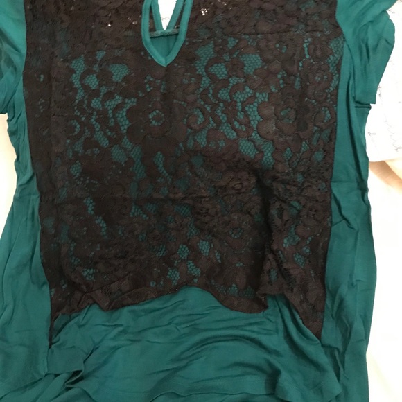 Green Lace Blouse-Size M - Picture 5 of 5